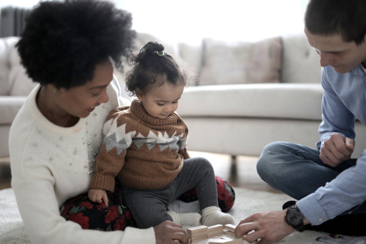 Parents with their child